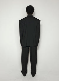 BLACK OVERSIZED TAILORING JACKET