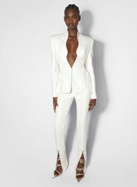 WHITE LACED-UP JACKET