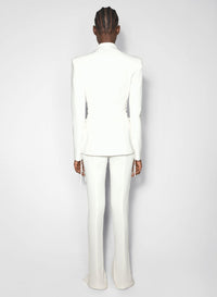 SNOW // white laced-up jacket
