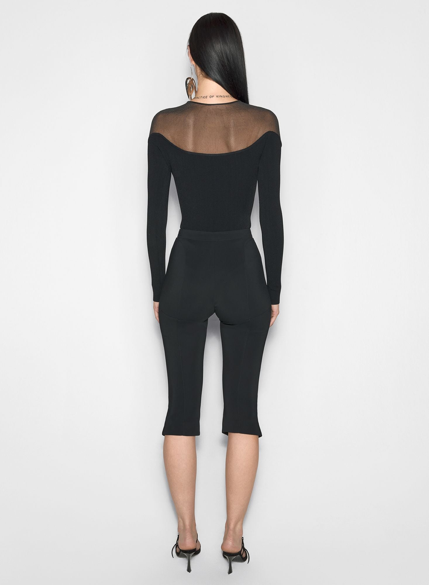 BLACK ILLUSION KNIT BODYSUIT