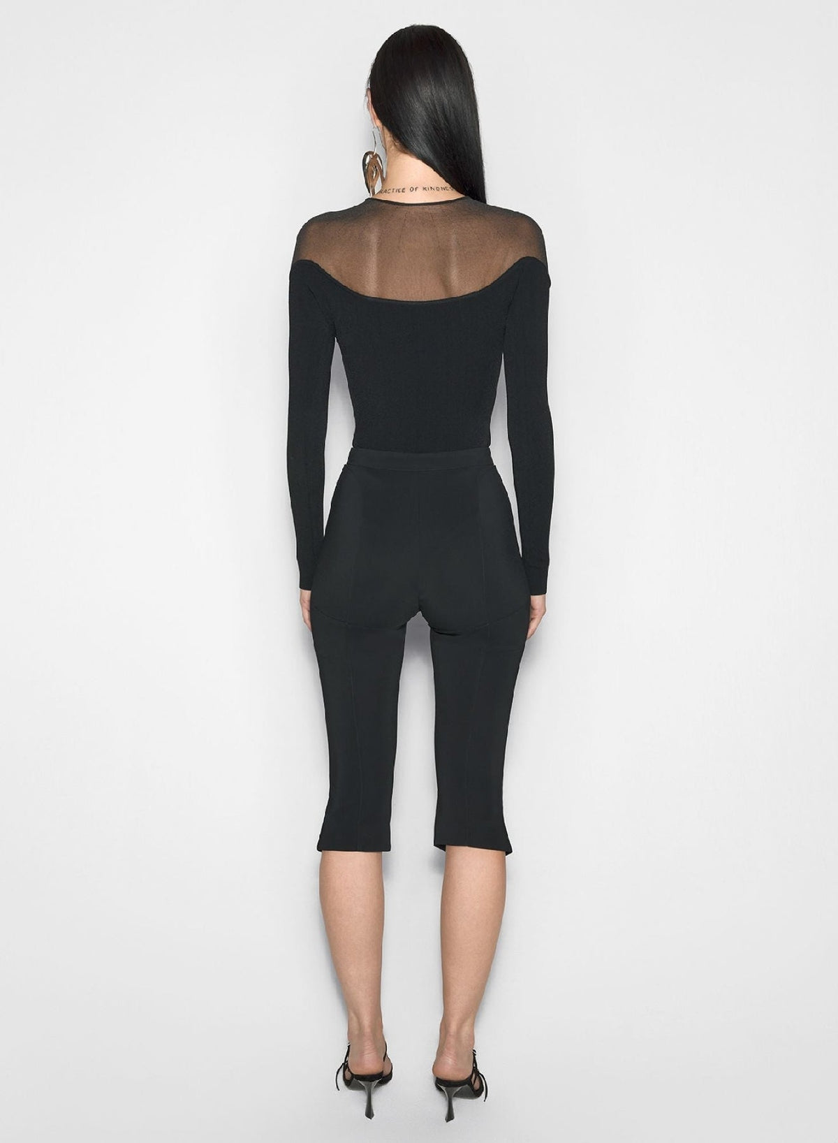 BLACK // black illusion knit bodysuit