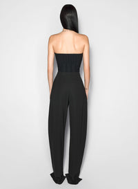OFF WHITE BONING DETAIL KNIT BUSTIER