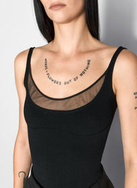 BLACK ILLUSION KNIT TANK TOP