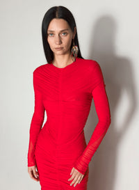 BLACK RUCHED BODYSUIT