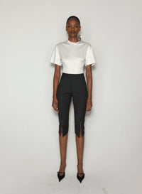WHITE CORSET OPEN BACK JERSEY BODYSUIT