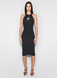 WHITE STAR SLEEVELESS DRESS