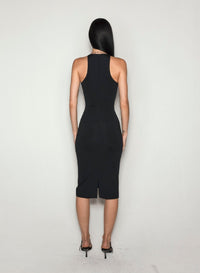 BLACK // black star sleeveless dress