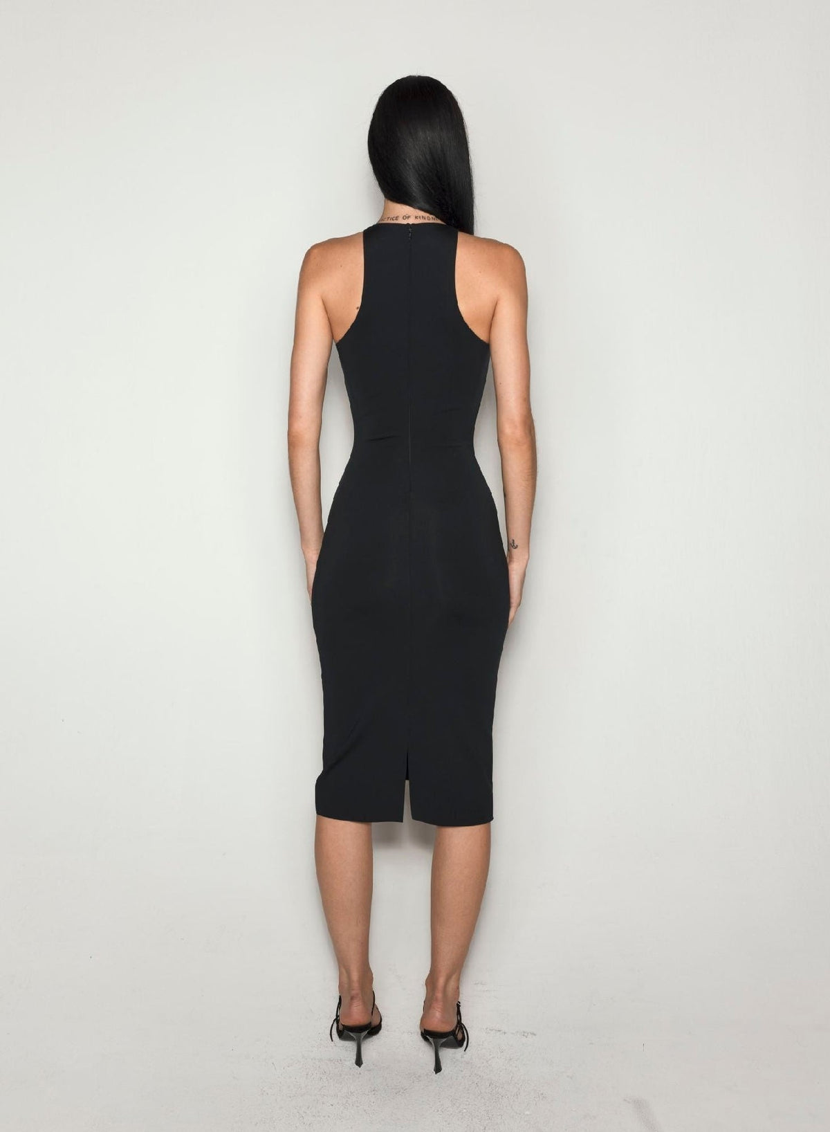 BLACK // black star sleeveless dress