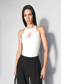 WHITE HALTER STAR TOP