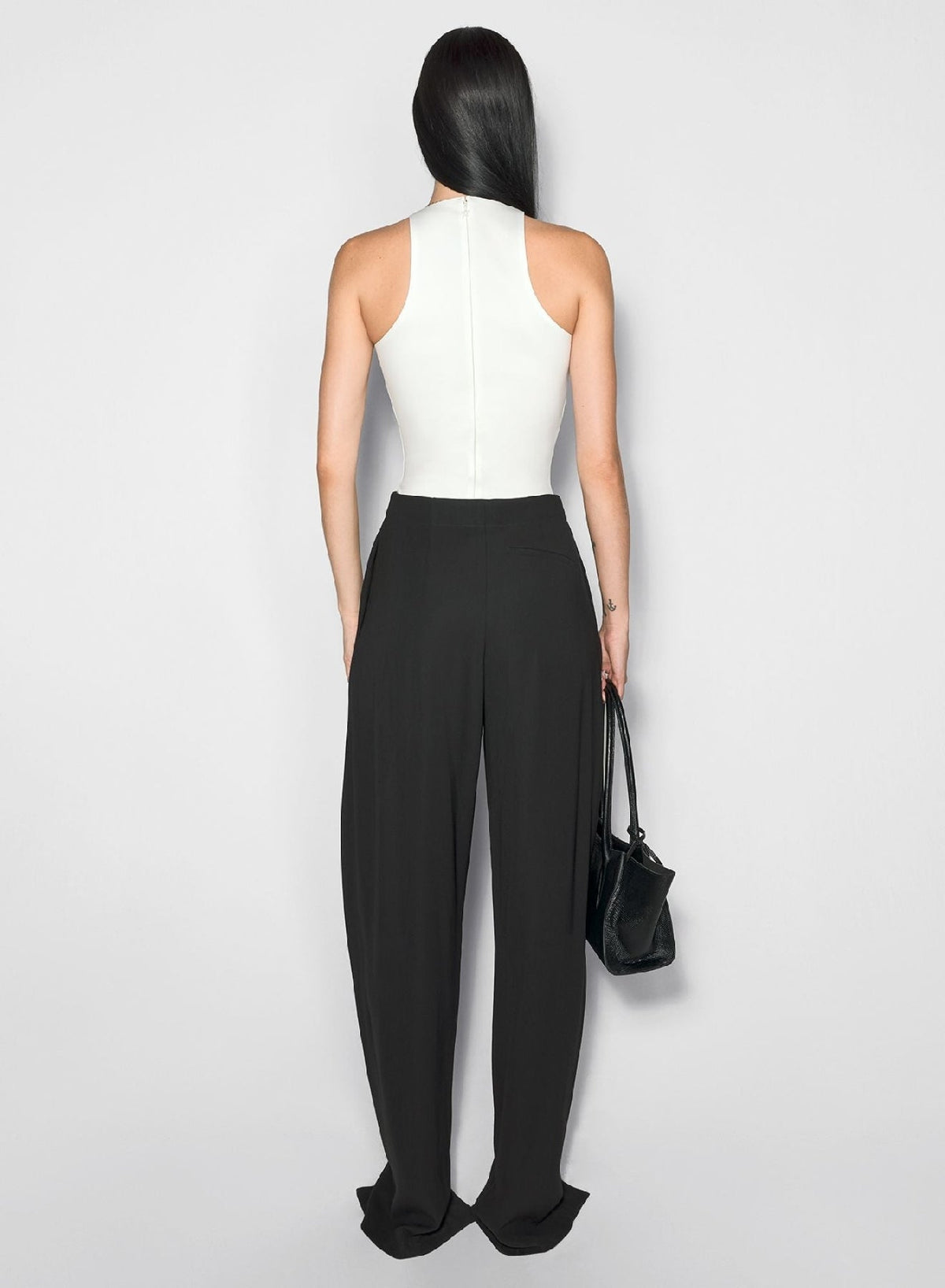 SNOW // white halter star top