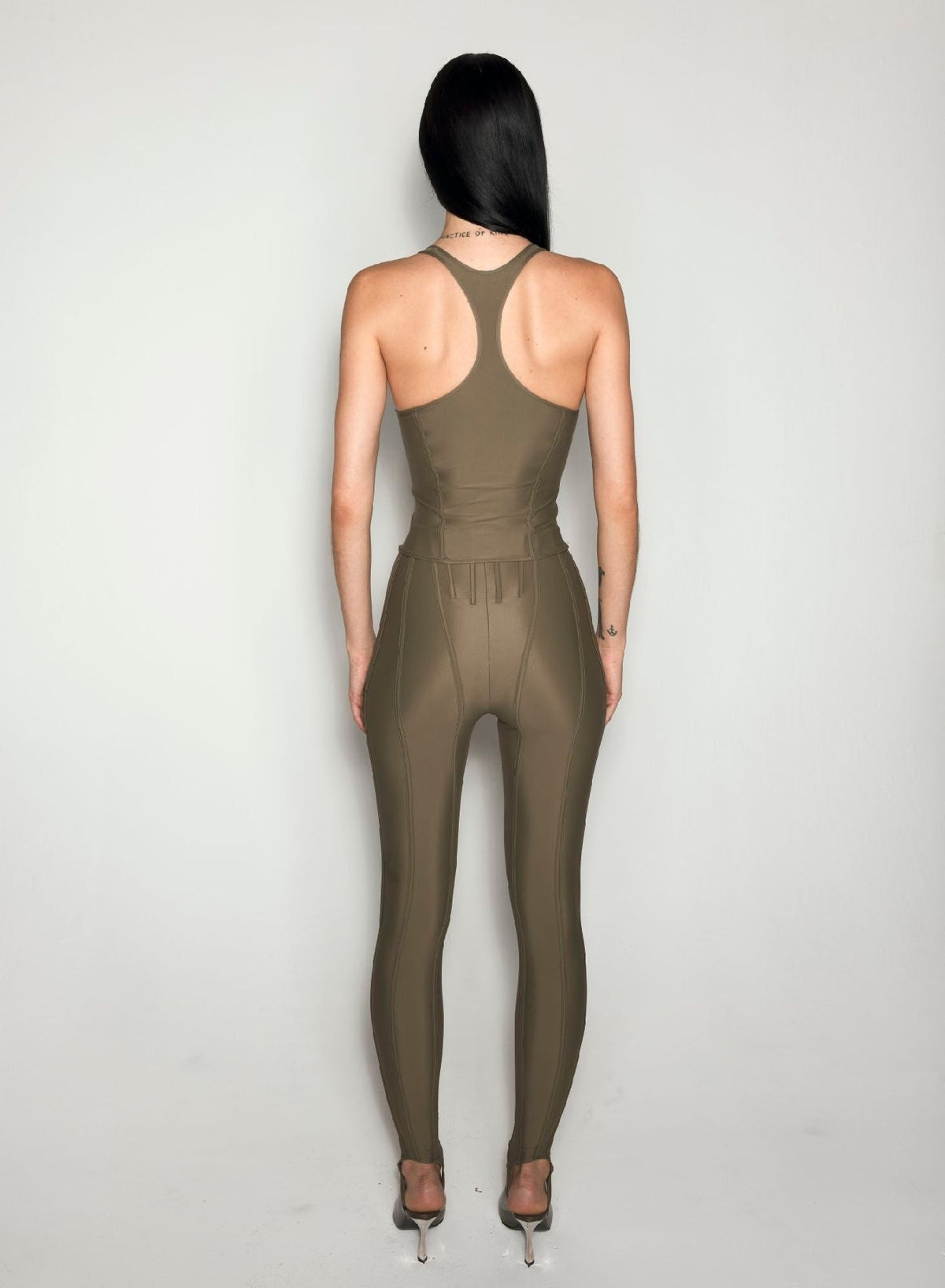 KAKI // kaki corseted tank top