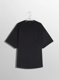 BLACK OVERSIZED PIERCED T-SHIRT
