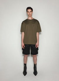 BLACK OVERSIZED PIERCED T-SHIRT