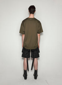 BLACK OVERSIZED PIERCED T-SHIRT