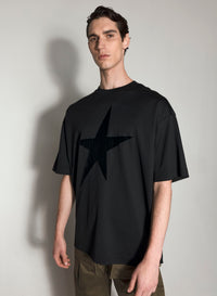 BLACK VELVET STAR T-SHIRT