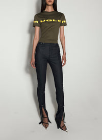 T-shirt avec logo Mugler - Kaki & Lime