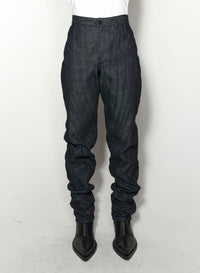 RAW BLUE SPIRAL BAGGY JEANS