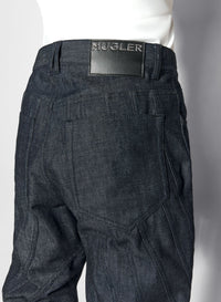 RAW BLUE SPIRAL BAGGY JEANS