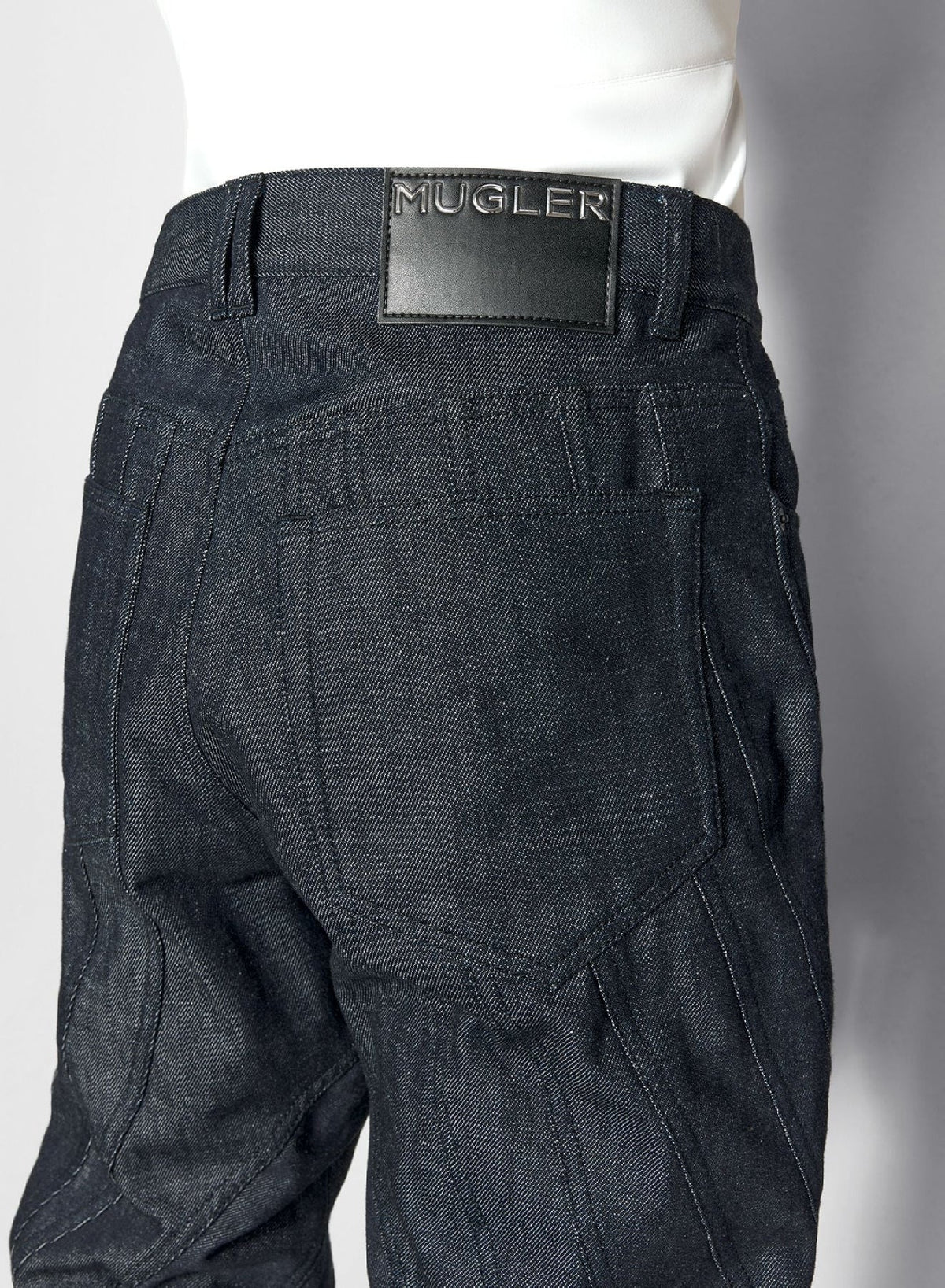 RAW BLUE // raw blue spiral baggy jeans