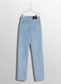 BLUE SPIRAL BAGGY JEANS