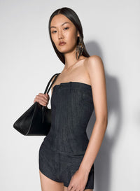 RAW BLUE SPIRALDENIM BUSTIER