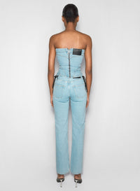 MEDIUM BLUE // blue denim bustier