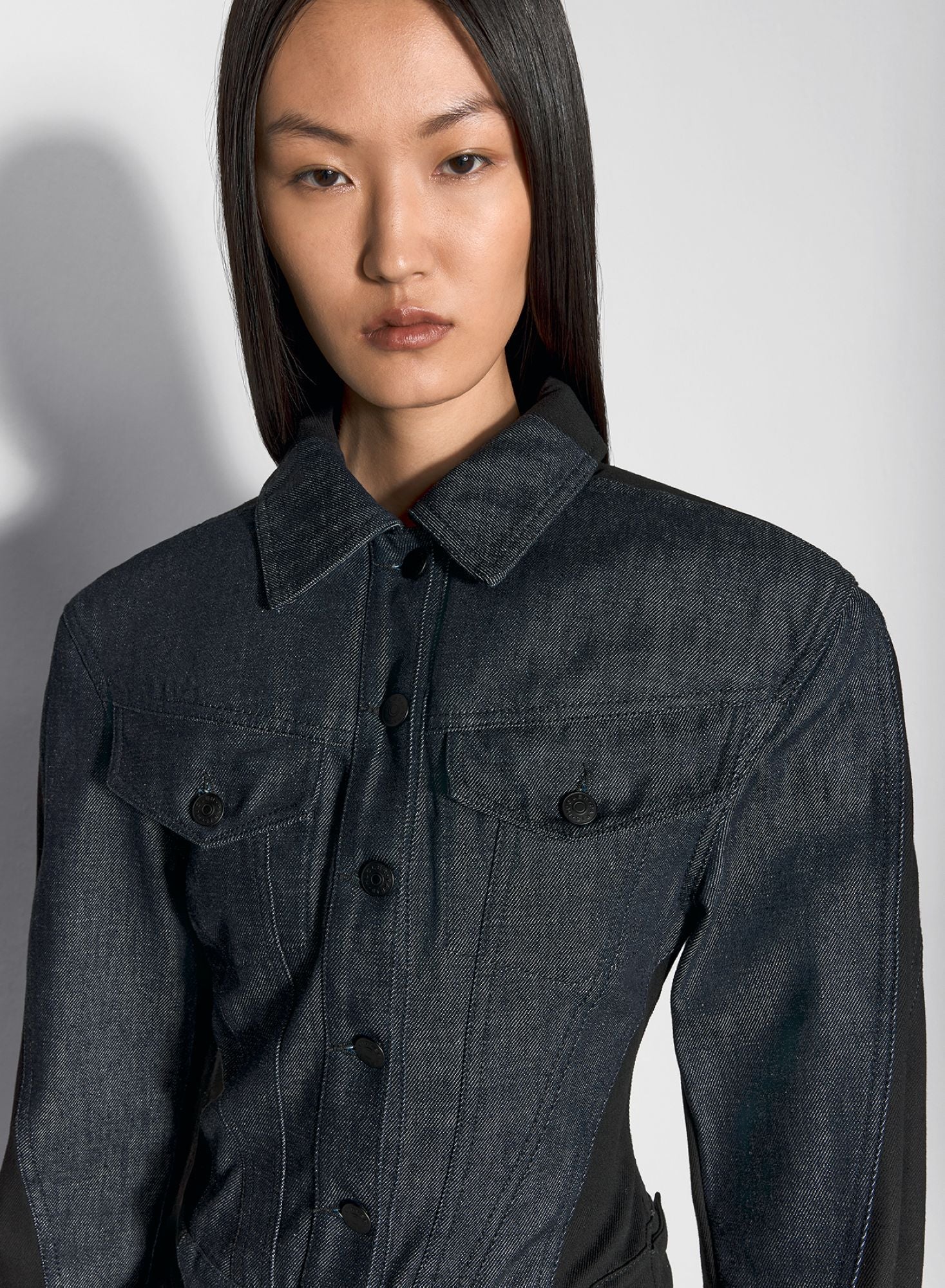 RAW BLUE BI-COLOR DENIM JACKET