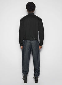 RAW BLUE / BLACK // raw blue bi-color denim jacket