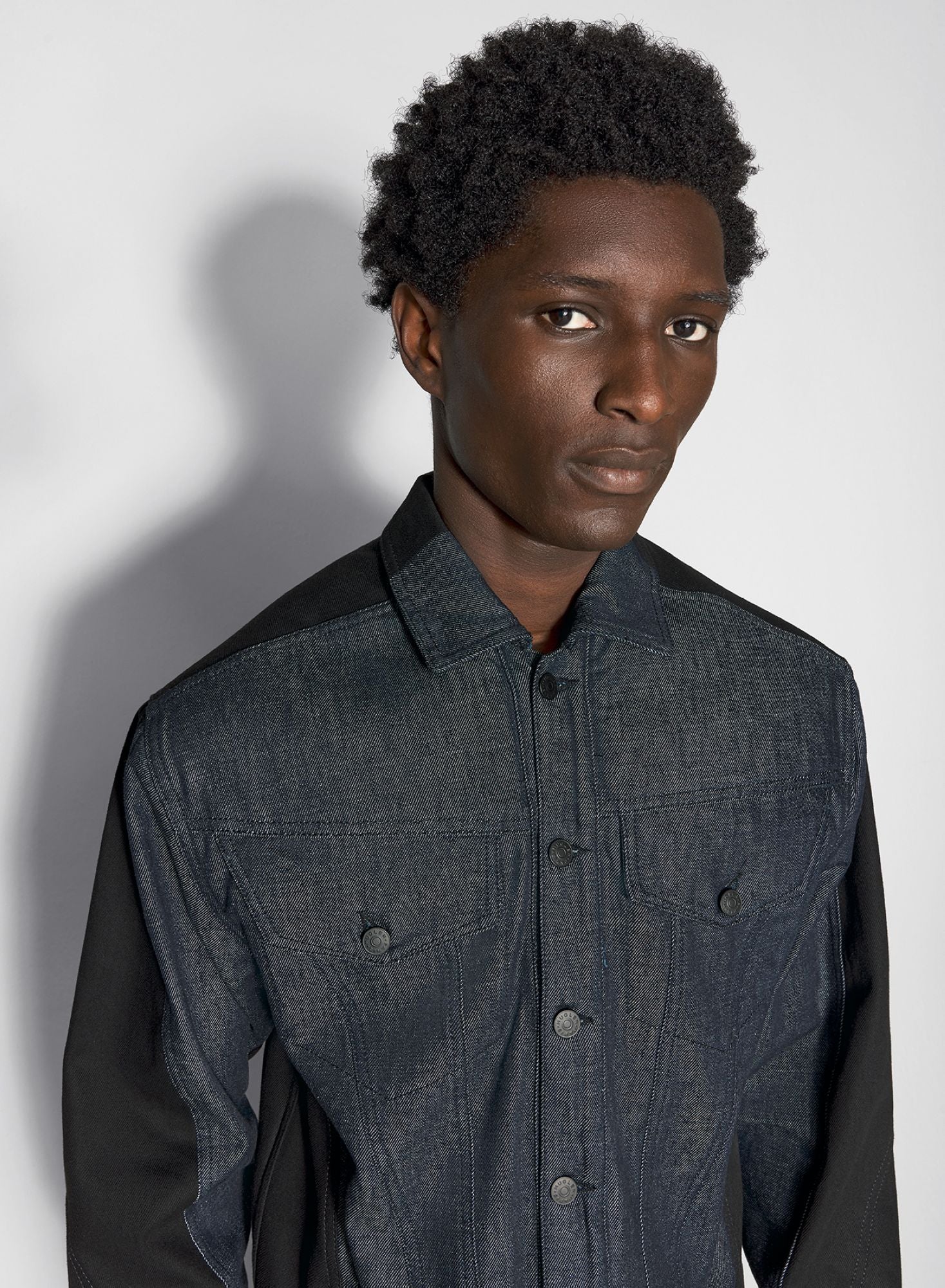 RAW BLUE BI-COLOR DENIM JACKET