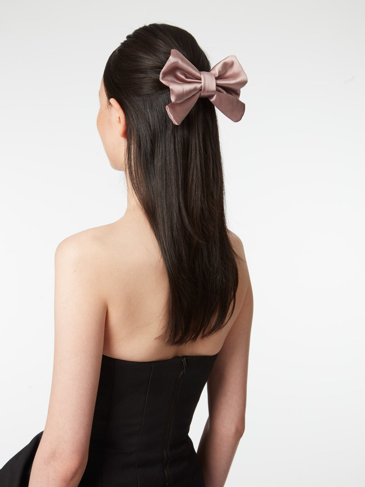 PINCE À CHEVEUX EN SATIN - Rose