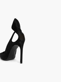 ESCARPINS EN SATIN AVEC UN DÉTAIL D’ARC - Noir