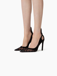 ESCARPINS EN TULLE À POIS