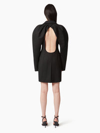MANTEAU HALTER AVEC MANCHES EN COCON - Noir