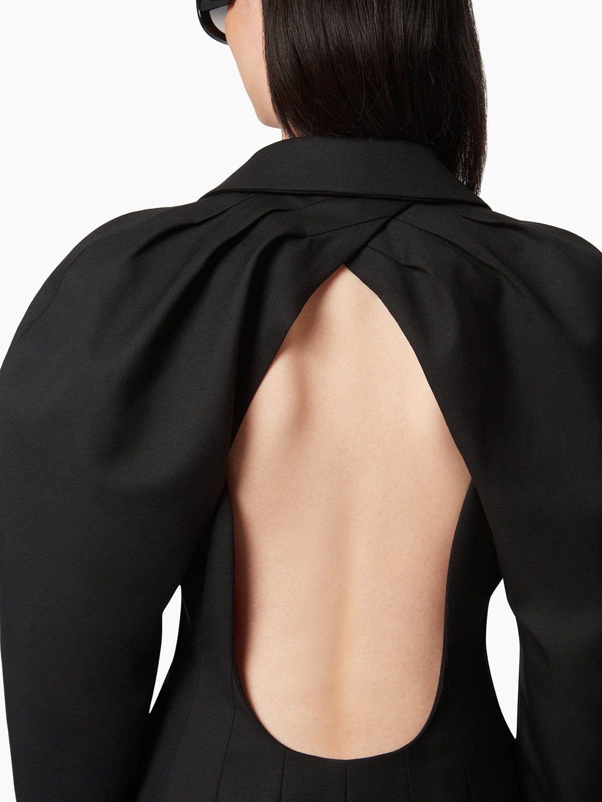MANTEAU HALTER AVEC MANCHES EN COCON - Noir