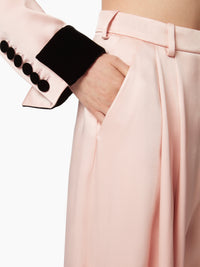 PANTALON À JAMBES LARGES PLISSÉES