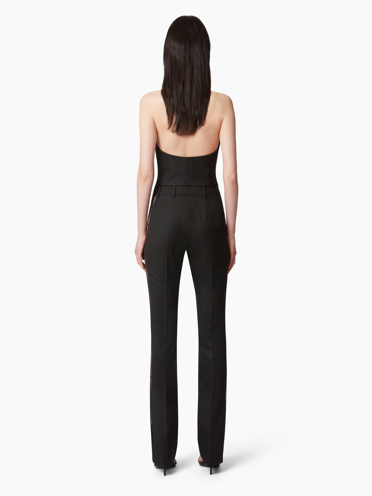 PANTALON EN DENTELLE DROIT - Noir