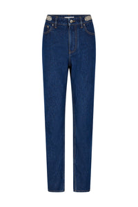 Pantalon droit en denim - Dark Blue Denim