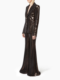PANTALON ÉVASÉ À PAILLETTES - Noir