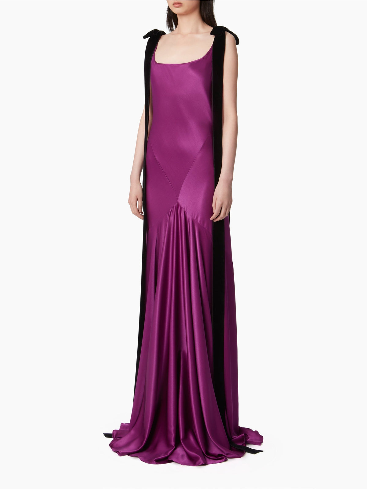 BIAIS LONG DRESS - Violet