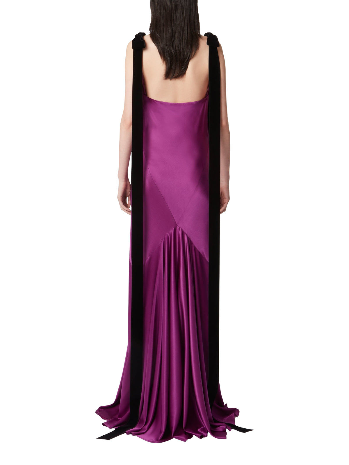 Pleated long dress - Purple
