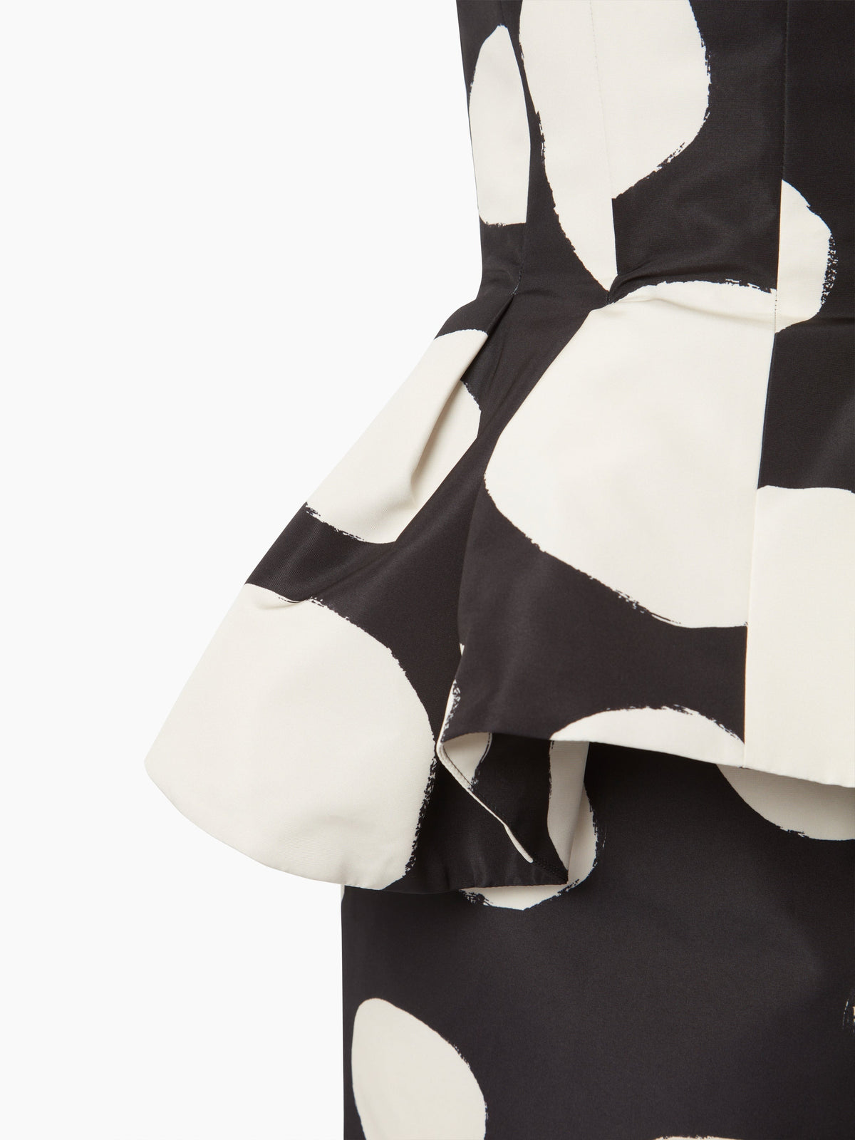 MINI-ROBE BUSTIER AVEC PEPLUM - Noir