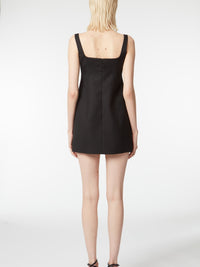 MINI-ROBE BUSTIER AVEC PEPLUM - Noir