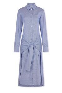 Robe à carreaux manches nouées - Mini Check & Blue & Whit