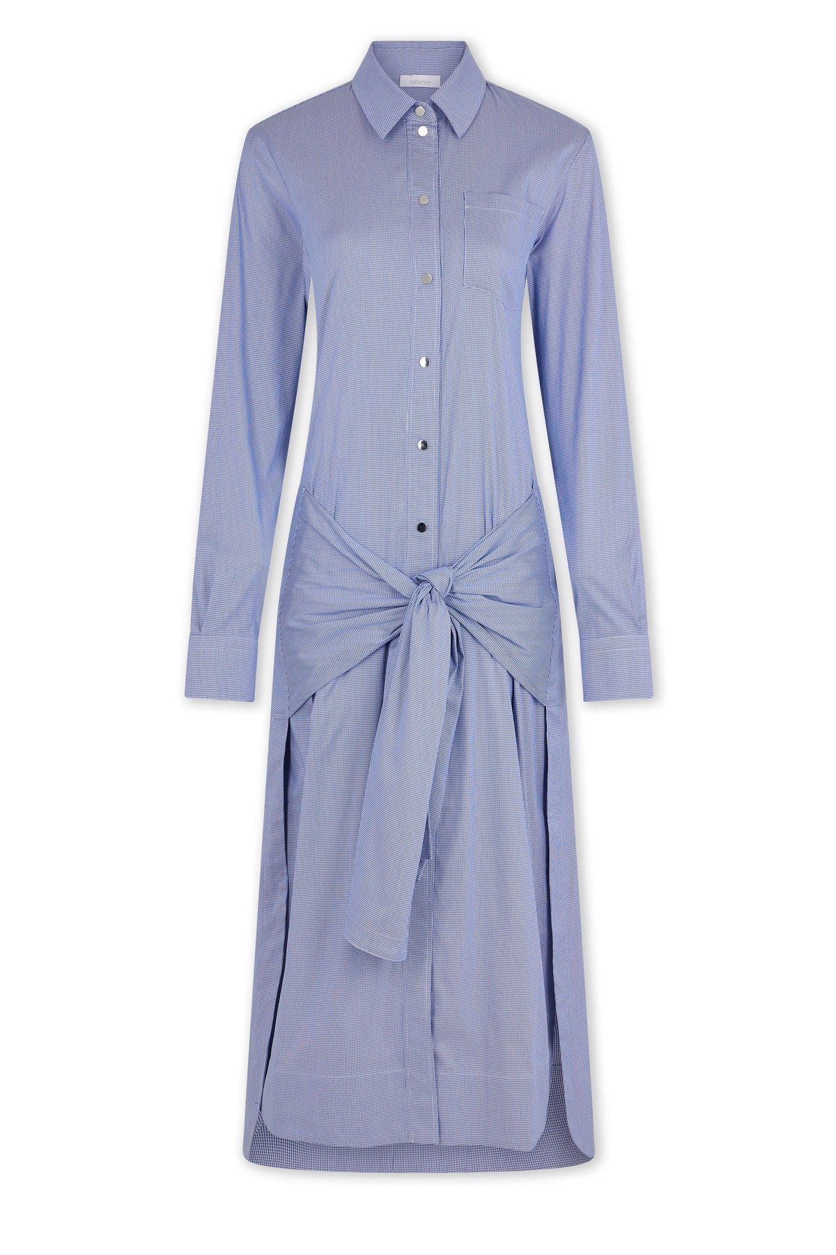 Robe à carreaux manches nouées - Mini Check & Blue & Whit