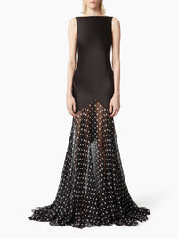 ROBE DE SIRÈNE DOS OUVERT - Noir