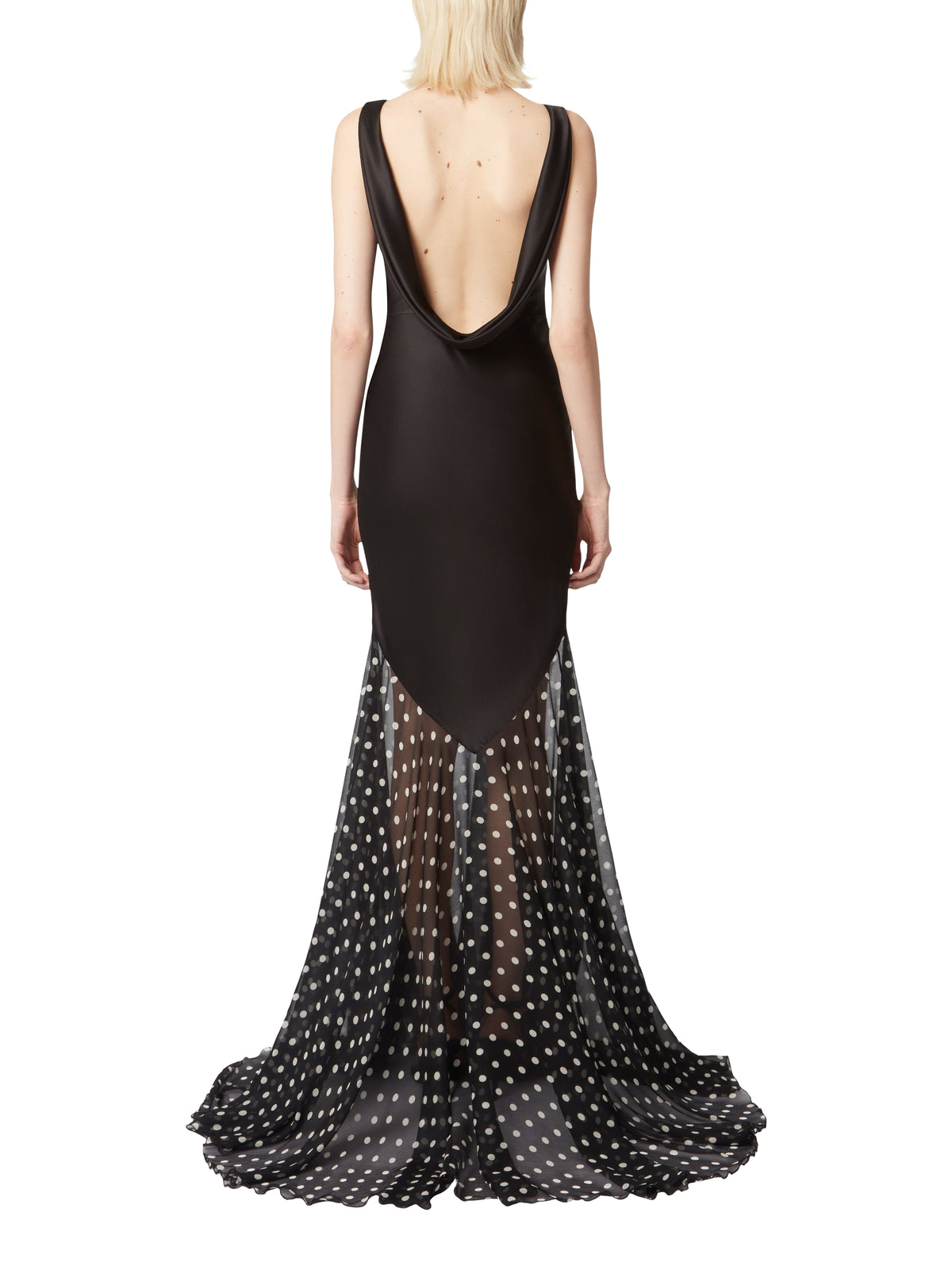 Open-back mermaid dress - Black