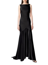 Open-back mermaid dress - Black