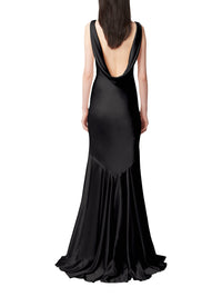 Robe sirène dos ouvert - Noir