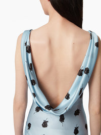 ROBE DE SIRÈNE DOS OUVERT - Bleu
