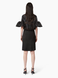 CHEMISE LAVALIERE AVEC MANCHES COCON - Noir